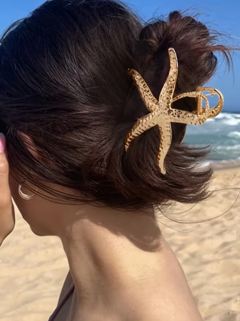 Gold Starfish Hair Clip